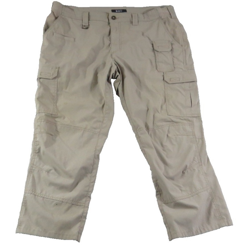 5.11 Tactical Stryke Pants Mens 40x36 Khaki Tan Flex-Tac Ripstop Cargo Work Hike